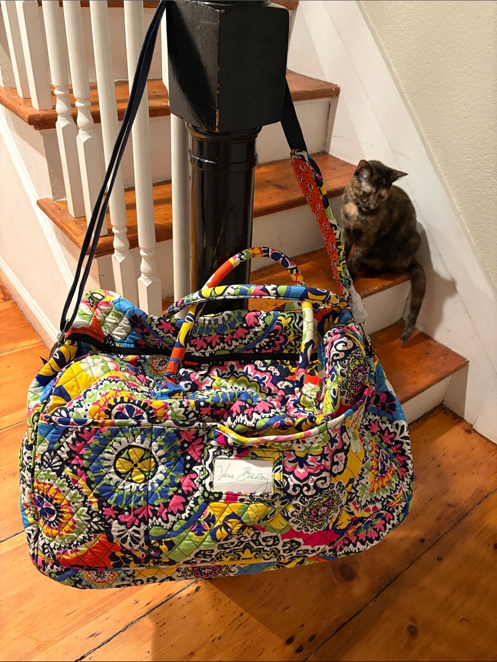 Vera Bradley Grand Traveler Multi-Color Quilted Travel Duffel in “Rio” print